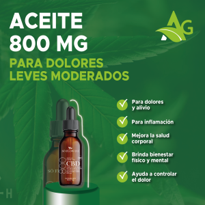 CBD en Aceite de 800mg 30ml Amplio Espectro