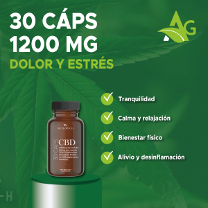 CBD en Capsulas de 1200mg 30 unidades Amplio Espectro