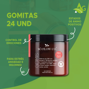 Gomitas de CBD de 24 Unidades 600mg amplio espectro