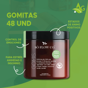 Gomitas de CBD de 48 Unidades 1200mg amplio espectro