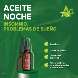 CBD en Aceite "Noche" de 2200mg 30ml Aislado