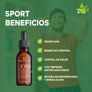 Sport Aceite de 3300mg 30 ml con antoflamatorios y analgesicos natutales