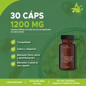 CBD en Capsulas de 1200mg 30 unidades Amplio Espectro