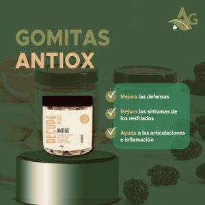 Gomita Funcional "Antiox" (Jengibre + Miel de Abeja+ Cúrcuma y Vitamina C)