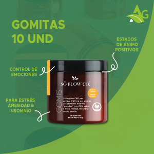 Gomitas de CBD de 10 Unidades 250mg amplio espectro